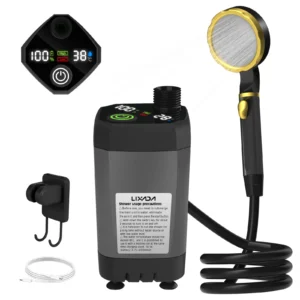 Camping Shower Pump RV Outdoor Shower Kit Cam...