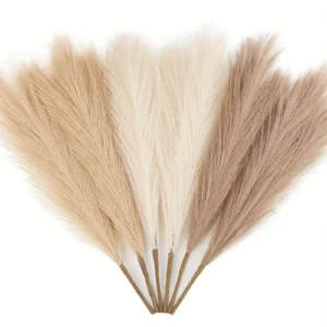 6PCS Artificial Pampas Grass Decor Flowers Fa...