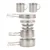 8pcs/Set Camping Cookware Mess Kit Stainless Steel Cooking Pot and Pan Set with Plates Cups for Outdoor Hiking Backpacking